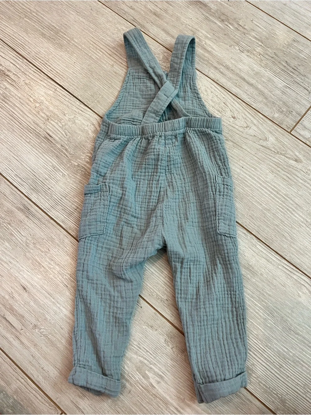 Carter's Teal Muslin Button-Front Overalls